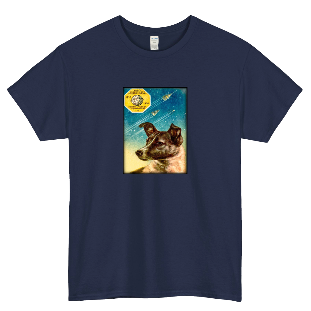 Laika The Sputnik 2 Russian Space Dog Unisex Short Sleeve T-Shirt Size S-3XL - P