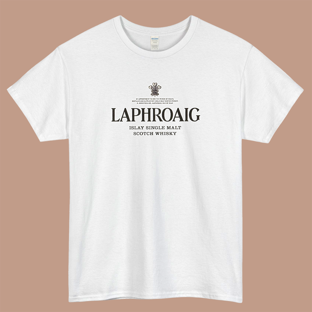Laphroaig whiskey Logo Mens Unisex Short Sleeve T-Shirt Size S-3XL - P