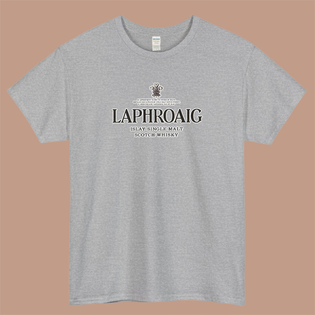 Laphroaig whiskey Logo Mens Unisex Short Sleeve T-Shirt Size S-3XL - P