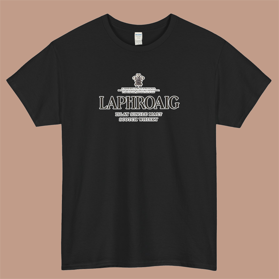 Laphroaig whiskey Logo Mens Unisex Short Sleeve T-Shirt Size S-3XL - P