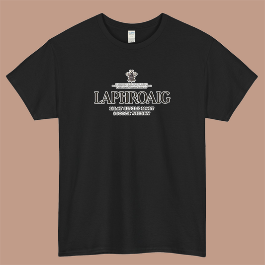 Laphroaig whiskey Logo Mens Unisex Short Sleeve T-Shirt Size S-3XL - P