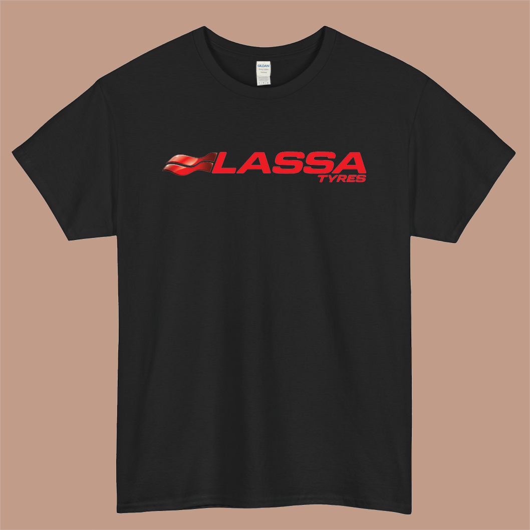 Lassa Tyres Movie Logo Mens Unisex Short Sleeve Black T-Shirt Size S-3XL