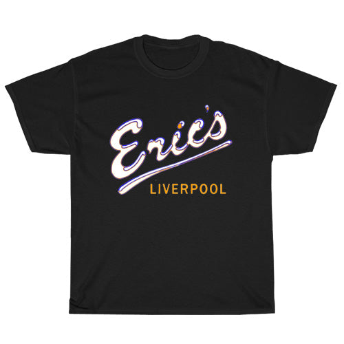 Legendary Liverpool club Erics, remastered v3 Active logo Mens Unisex Short Sleeve Black T-Shirt Size S-3XL