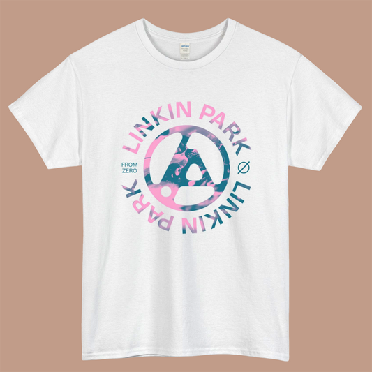 Linkin Park Logo Mens Unisex Short Sleeve White T-Shirt Size S-3XL