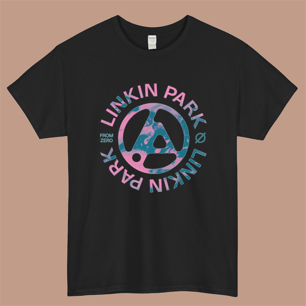 Linkin Park Logo Mens Unisex Short Sleeve Black T-Shirt Size S-3XL