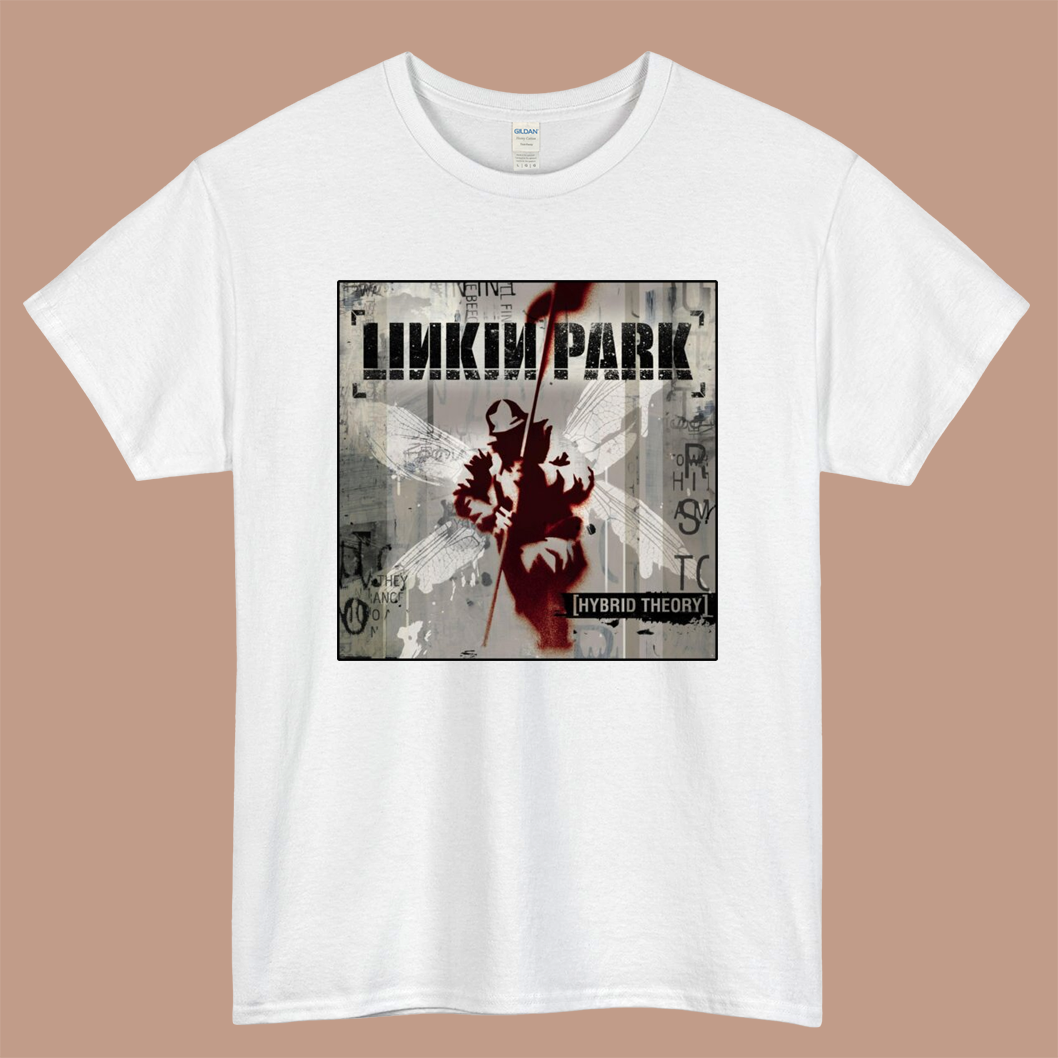 Linkin Park Hybrid Theory Album Logo Mens Unisex Short Sleeve White T-Shirt Size S-3XL