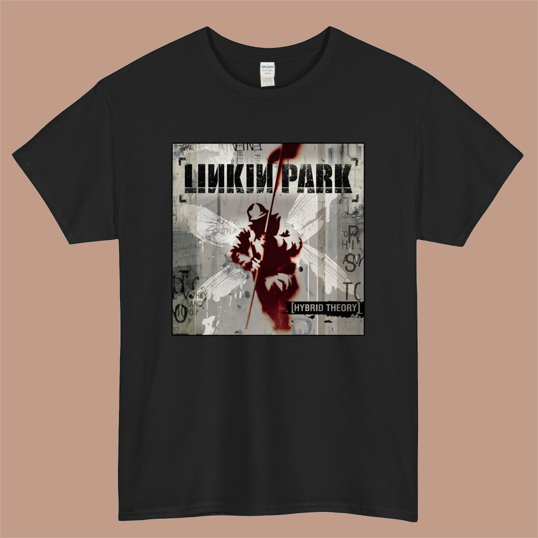 Linkin Park Hybrid Theory Album Logo Mens Unisex Short Sleeve Black T-Shirt Size S-3XL
