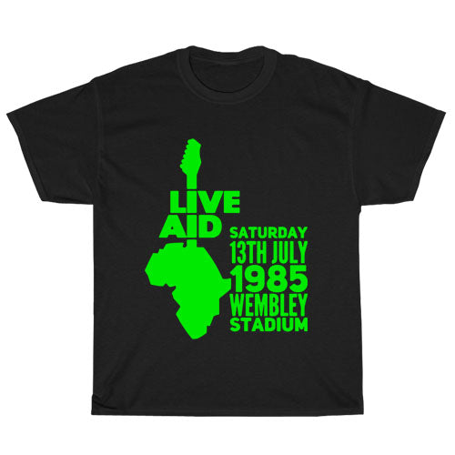 Live Aid July 1985 logo Unisex Men's T Shirt Size S to 3XL