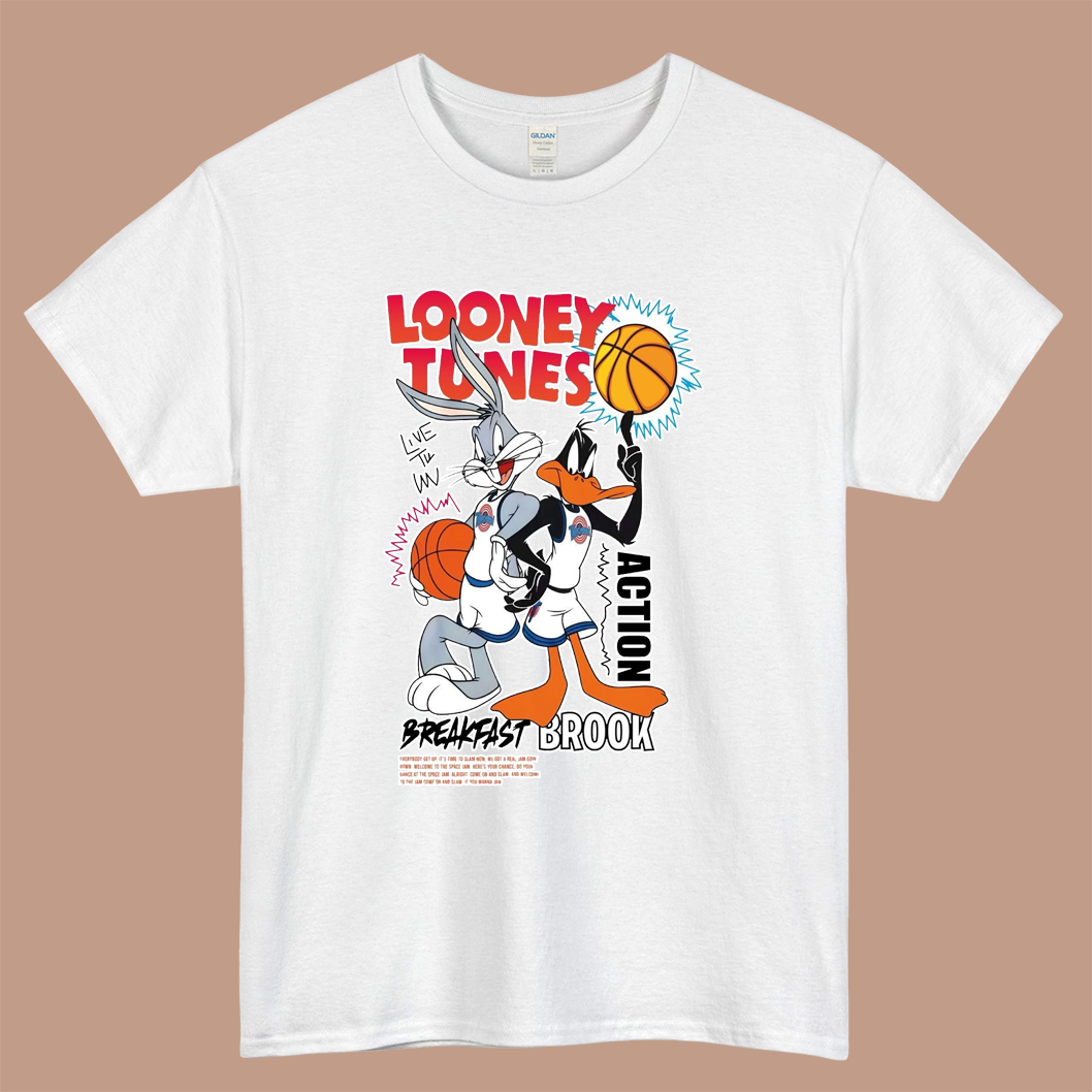 Looney Tunes Space Jam Logo Mens Unisex Short Sleeve White T-Shirt Size S-3XL