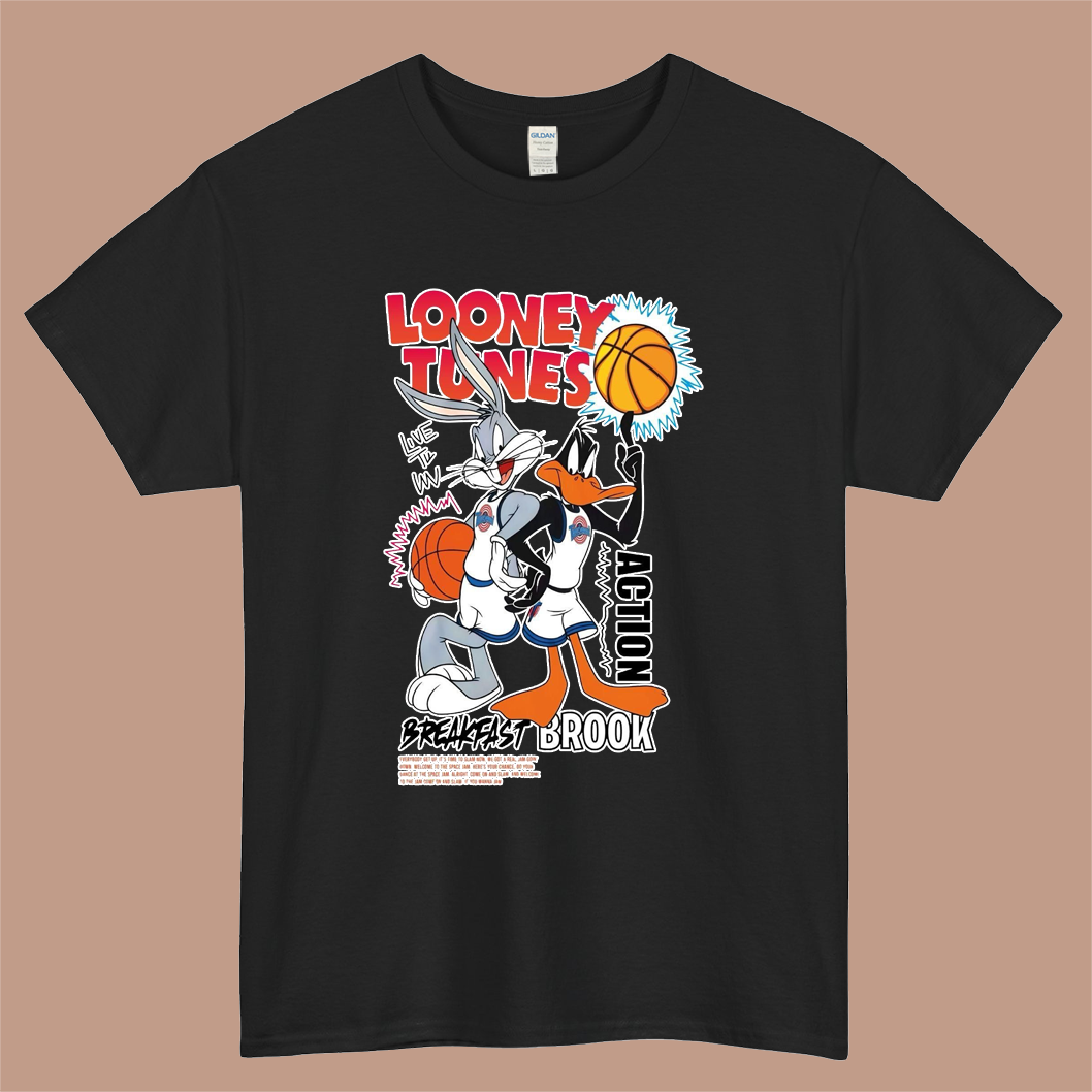 Looney Tunes Space Jam Logo Mens Unisex Short Sleeve Black T-Shirt Size S-3XL