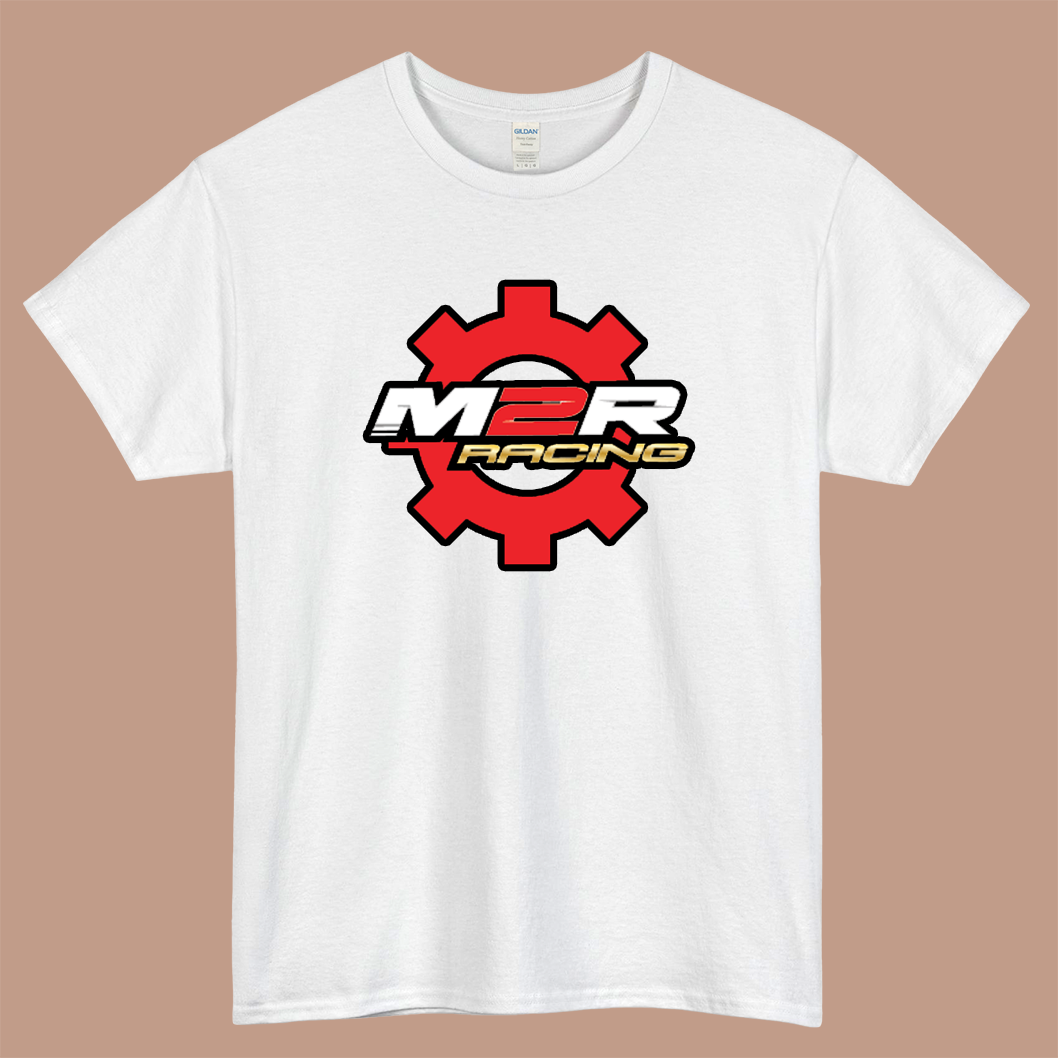 M2R Dirt Bike Logo Mens Unisex Short Sleeve White T-Shirt Size S-3XL