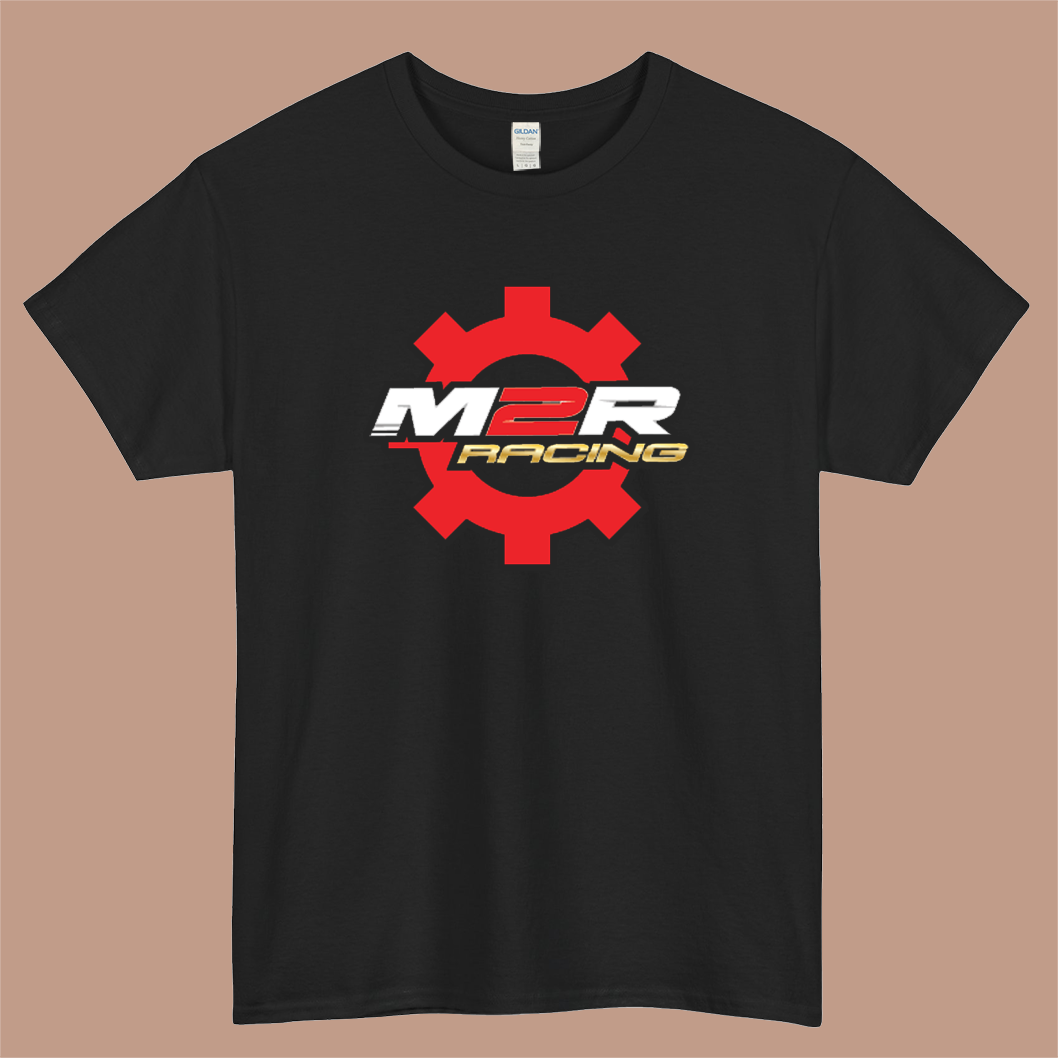 M2R Dirt Bike Logo Mens Unisex Short Sleeve Black T-Shirt Size S-3XL