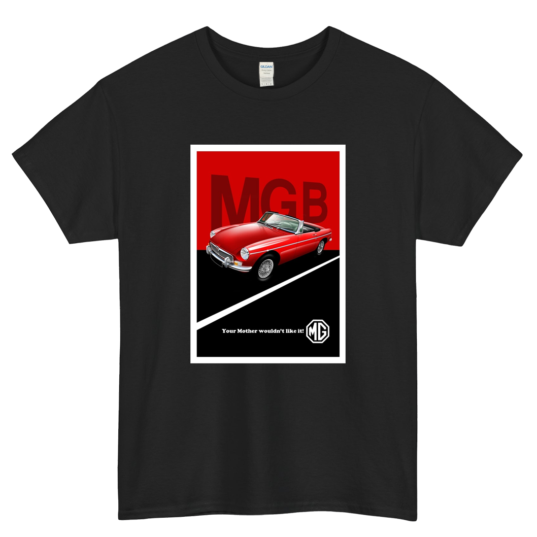 MG B Classic Car Advert Logo Mens Unisex Short Sleeve T-Shirt Size S-3XL - P