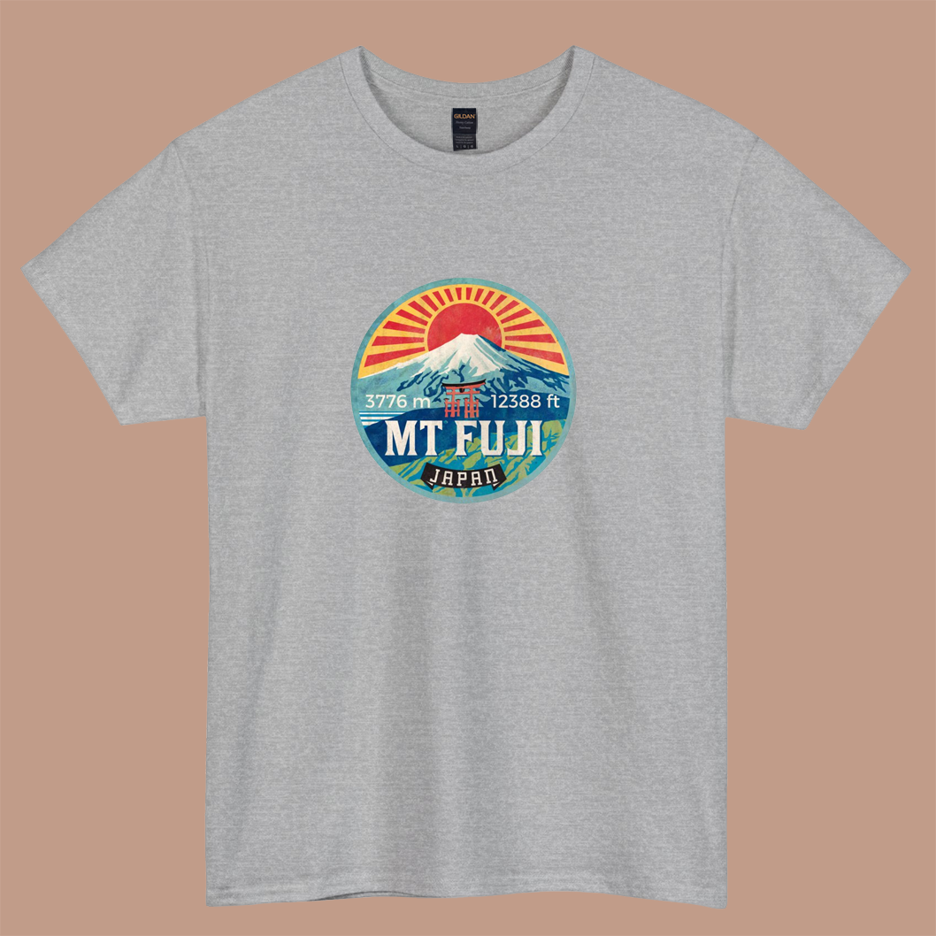 MT Fuji logo short sleeve t shirt S-3XL-P