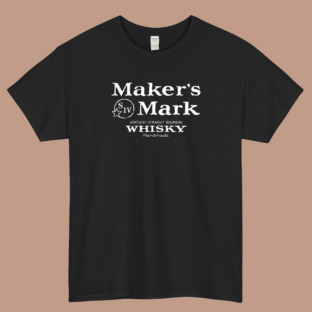 Maker's Mark Bourbon Logo Mens Unisex Short Sleeve T-Shirt Size S-3XL - P