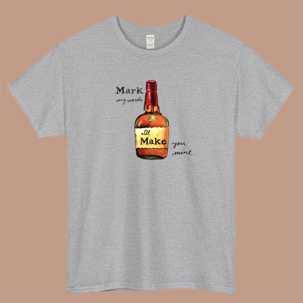 Maker's Mark Bourbon Pun Watercolor Print Logo Mens Unisex Short Sleeve T-Shirt Size S-3XL - P