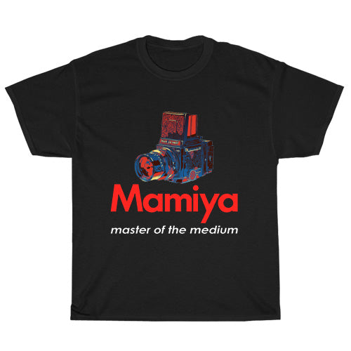 Mamiya photography logo classic Logo Mens Unisex Short Sleeve Black T-Shirt Size S-3XL