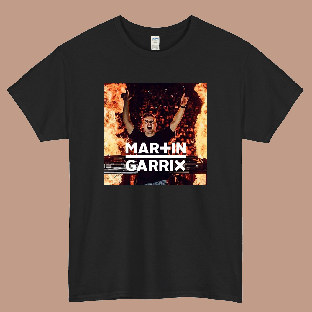 Martin Garrix Dj Logo Mens Unisex Short Sleeve Black T-Shirt Size S-3XL