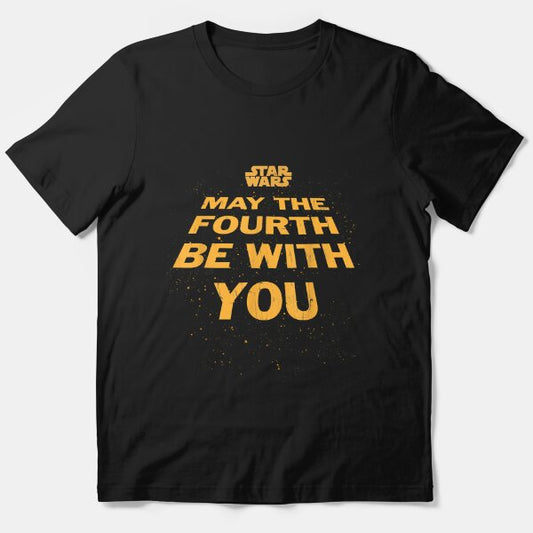 May The Fourth Be With You Tilted Logo Poster Essential T-Shirt Logo Men's Unisex T Shirt Size S to 3XL