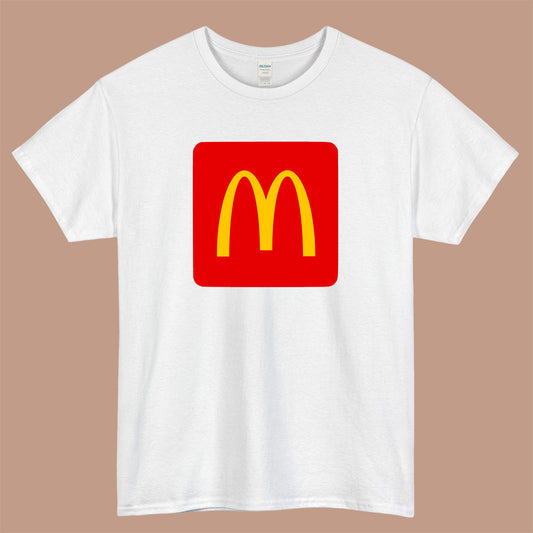 McDonal's 2014 Logo Mens Unisex Short Sleeve White T-Shirt Size S-3XL