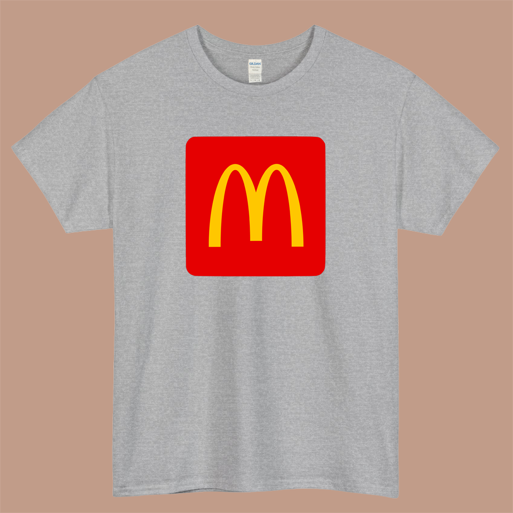 McDonal's 2014 Logo Mens Unisex Short Sleeve Gray T-Shirt Size S-3XL