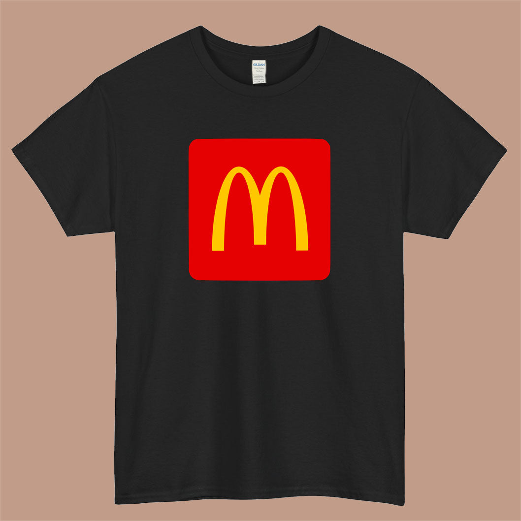 McDonal's 2014 Logo Mens Unisex Short Sleeve Black T-Shirt Size S-3XL