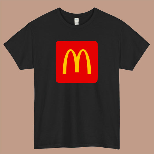 McDonal's 2014 Logo Mens Unisex Short Sleeve Black T-Shirt Size S-3XL