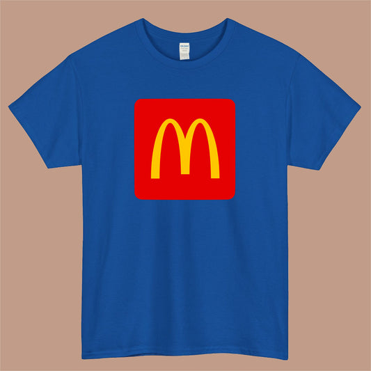 McDonal's 2014 Logo Mens Unisex Short Sleeve Blue T-Shirt Size S-3XL