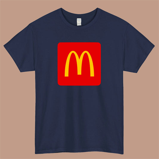 McDonal's 2014 Logo Mens Unisex Short Sleeve Navy T-Shirt Size S-3XL