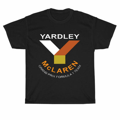 Mclaren Yardley team Peter Revson logo Men's Unisex T Shirt Size S to 3XL