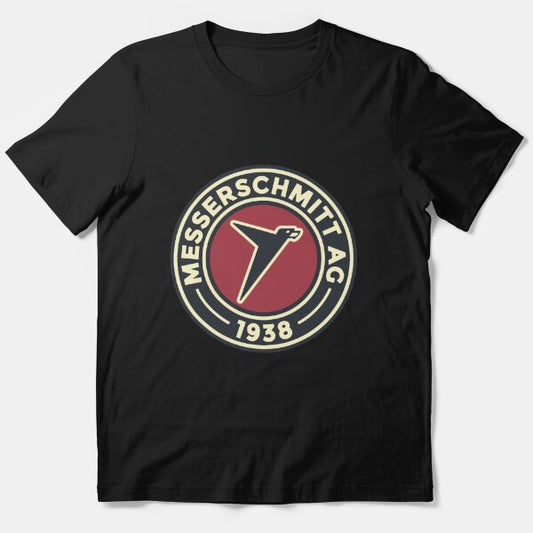 Messerschmitt AG - Custom Round Vintage Logo Classic Essential T-Shirt Logo Men's Unisex T Shirt Size S to 3XL