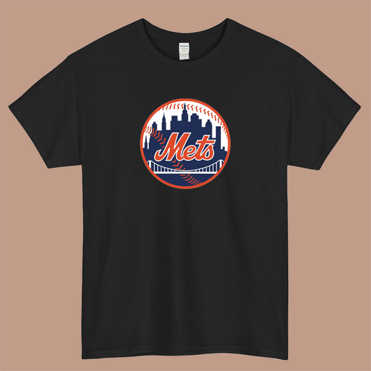 Mets Logo Mens Unisex Short Sleeve T-Shirt Size S-3XL - P