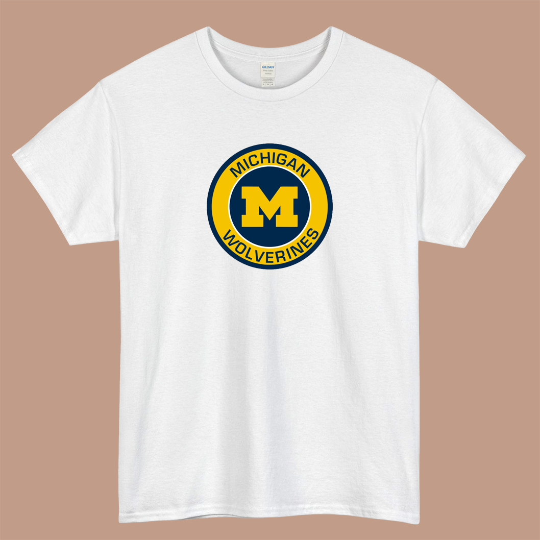 Michigan Wolverine Logo Mens Unisex Short Sleeve T-Shirt Size S-3XL - P