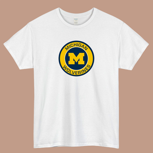 Michigan Wolverine Logo Mens Unisex Short Sleeve T-Shirt Size S-3XL - P