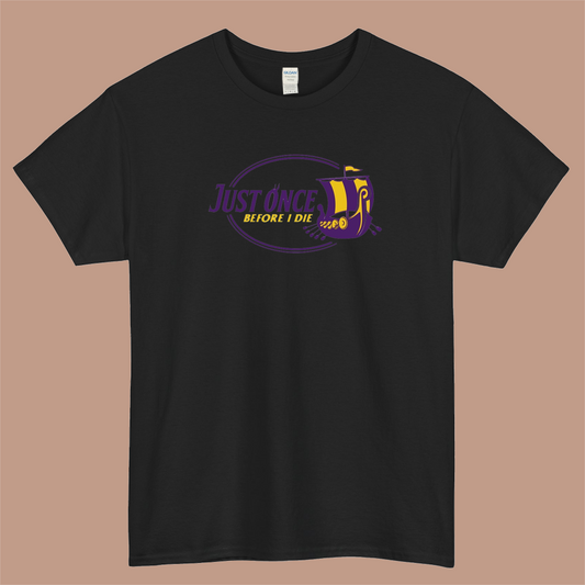 Minnesota Vikings - Just Once Logo Mens Unisex Short Sleeve T-Shirt Size S-3XL - P