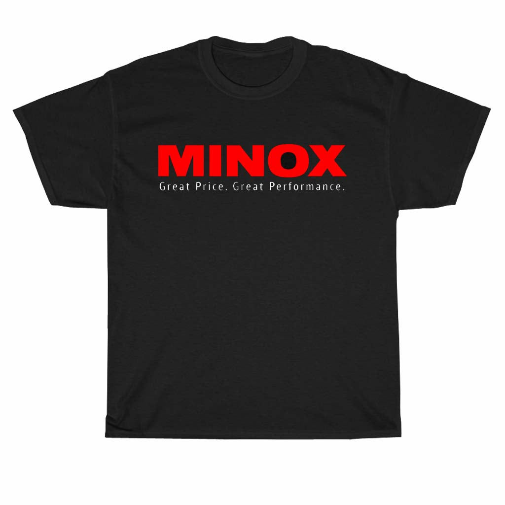 Minox Optics Guns Firearms Logo Men's Unisex T Shirt Size S to 3XL