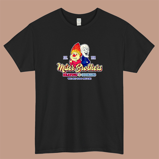 Miser Brothers Cooling Heating Logo Mens Unisex Short Sleeve T-Shirt Size S-3XL - P