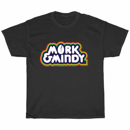 Mork & Mindy 70s Movie Logo Men's Unisex T Shirt Size S to 3XL