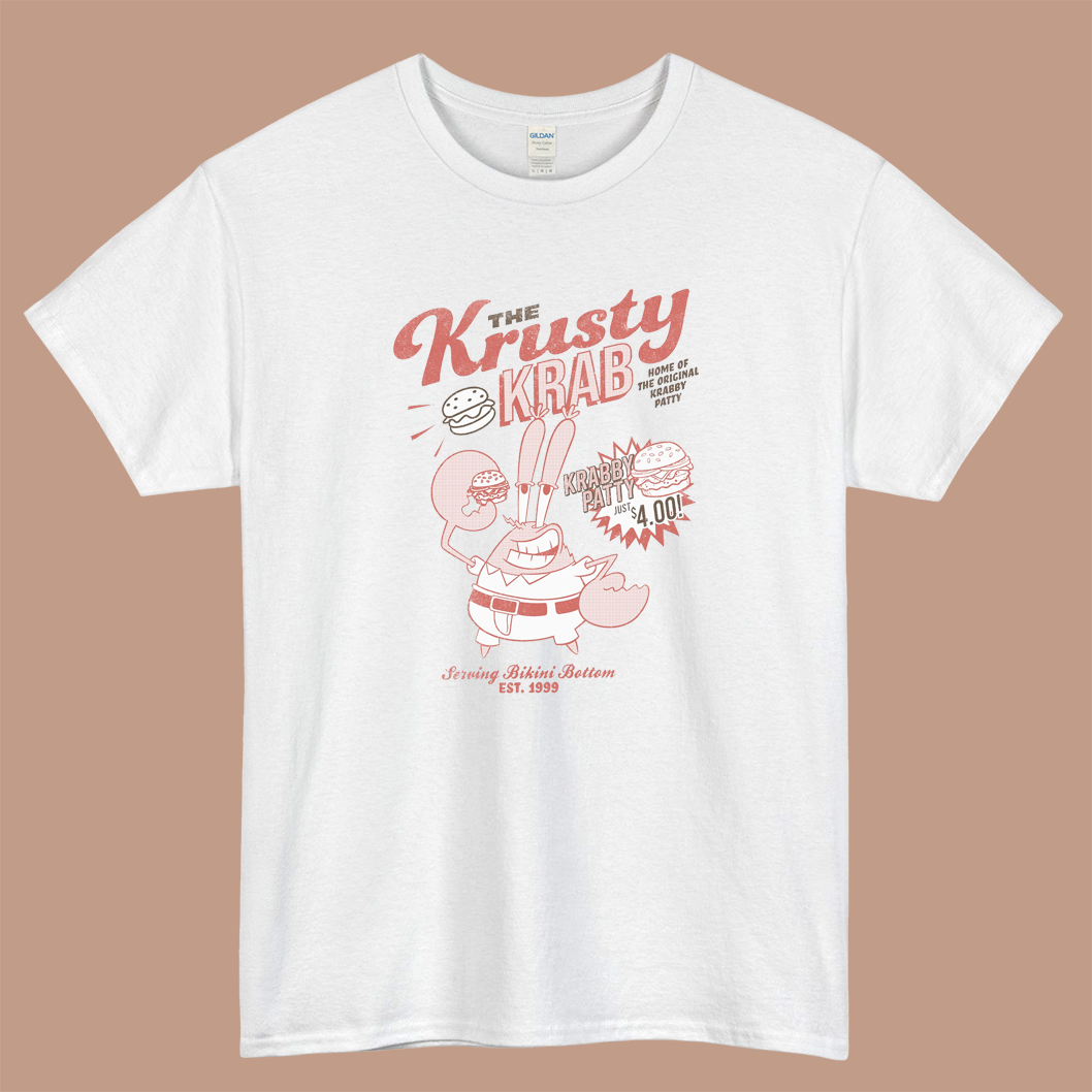 Mr Krabs Krusty Krab Logo Mens Unisex Short Sleeve T-Shirt Size S-3XL - P