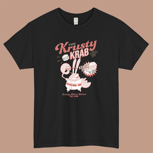 Mr Krabs Krusty Krab Logo Mens Unisex Short Sleeve T-Shirt Size S-3XL - P