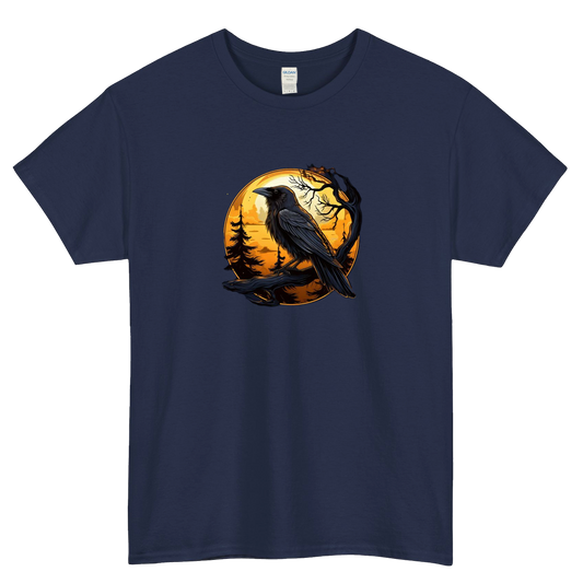 Mystic Black Crow Artwork Full Moon logo short slevee t shirt SIZE S-3XL -P