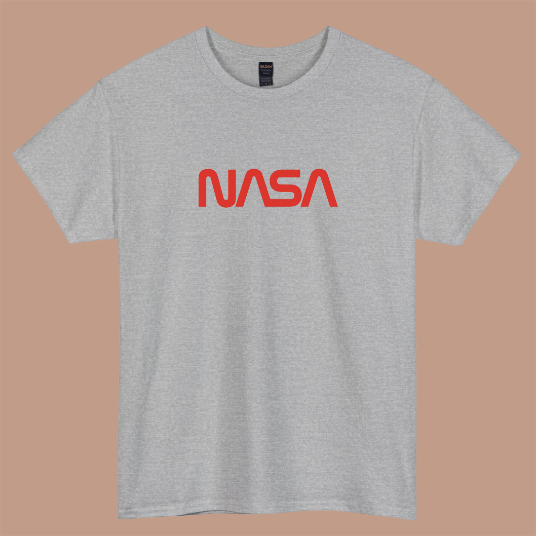 NASA Worm Logo short sleeve t shirt size S-3XL -P