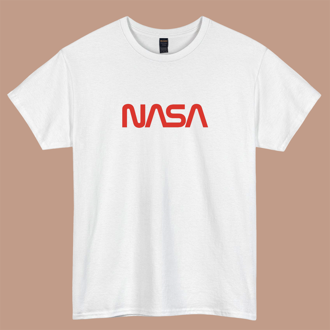 NASA Worm Logo short sleeve t shirt size S-3XL -P