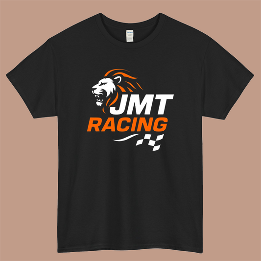 Nascar JMT Racing Logo Mens Unisex Short Sleeve Black T-Shirt Size S-3XL