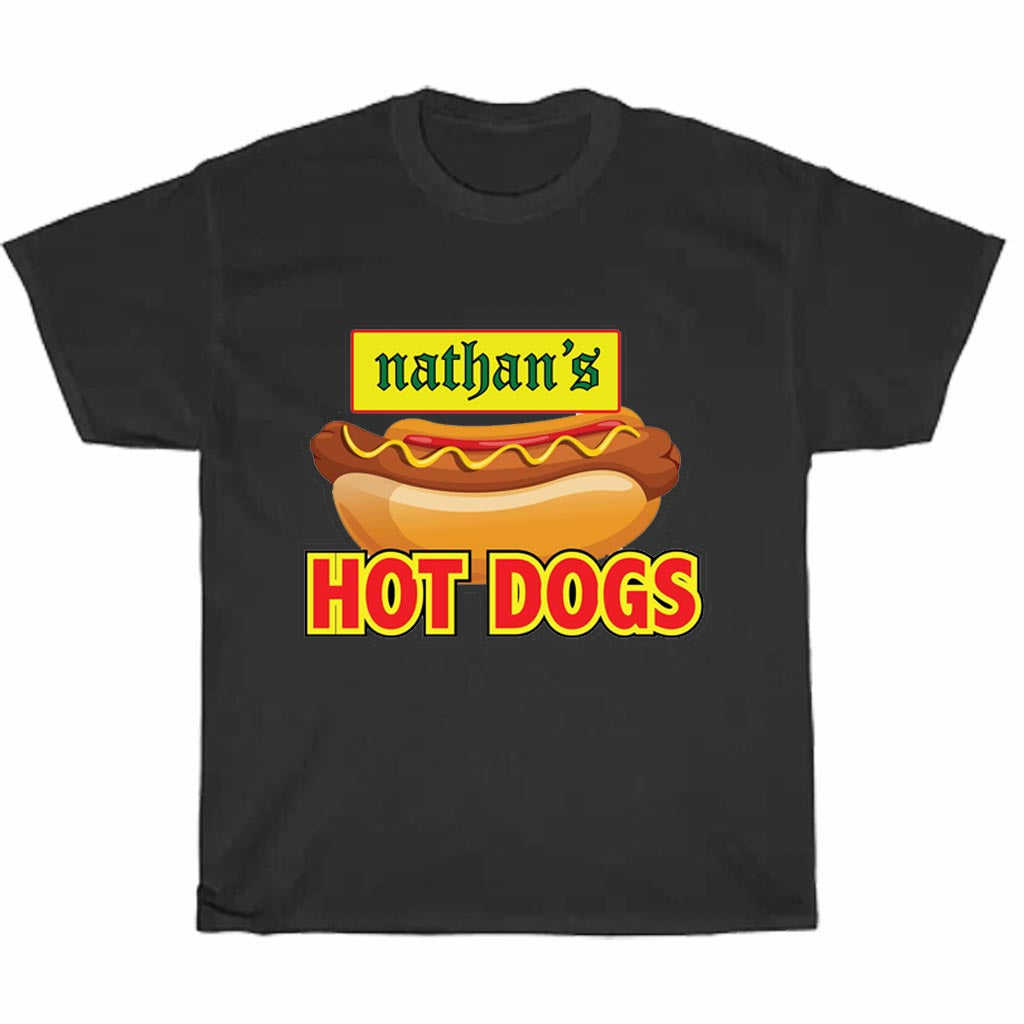 Nathan's Famous Hot Dog Logo Men's Unisex T Shirt Size S to 3XL