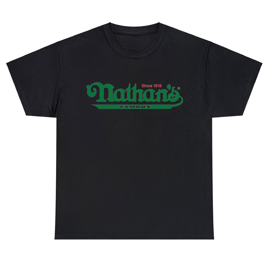Nathan's Famous Hot Dog Logo Unisex Men's T Shirt Size S to 3XL