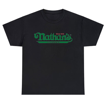 Nathan's Famous Hot Dog Logo Unisex Men's T Shirt Size S to 3XL