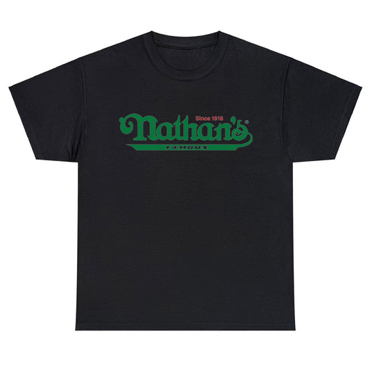 Nathan's Famous Hot Dog Logo Unisex Men's T Shirt Size S to 3XL
