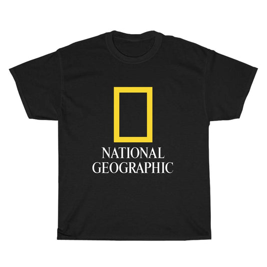 National Geographic Logo Men's Unisex T Shirt Size S to 3XL
