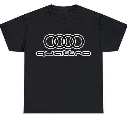 New Audi Quattro Logo Men's Unisex T Shirt Size S to 3XL
